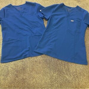 Figs blue scrub top bundle of 2